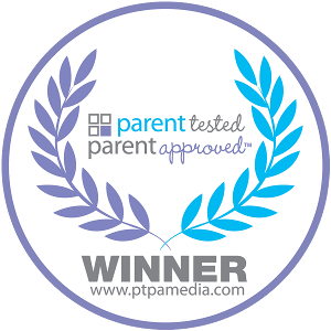 A badge of the winner in the Parent Tested Parent Approved plebiscite for the Nosiboo Pro Electric Nasal Aspirator